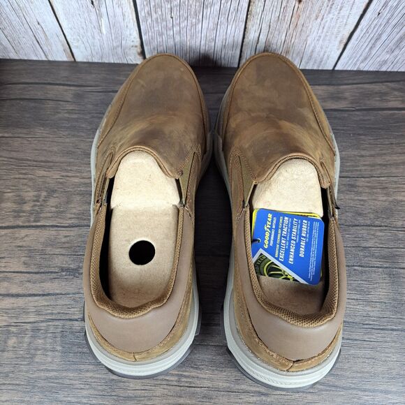Skechers Respected Calum Goodyear Gore Slip On Loafer Men's Sz 11.5 Desert Brown - Picture 6 of 10